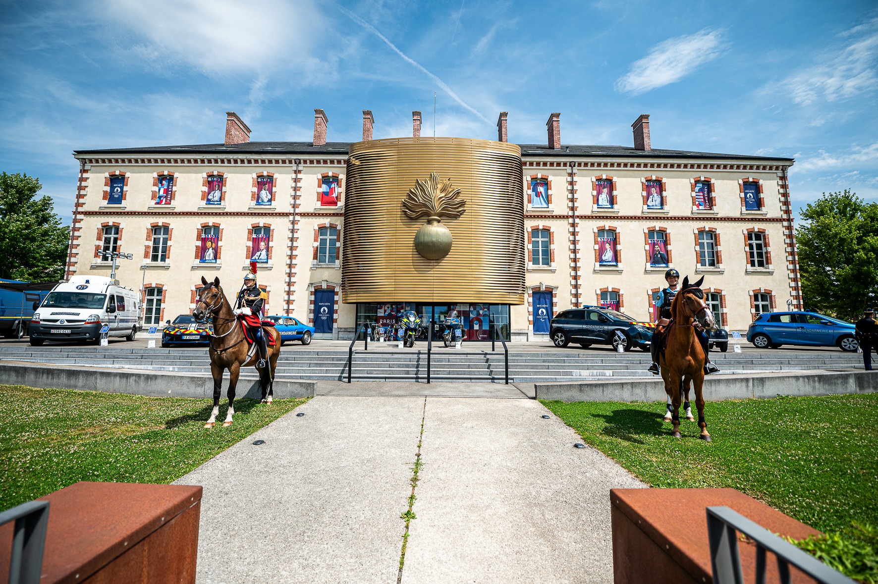 Le musée de la Gendarmerie Nationale lors du passage de la flamme olympique